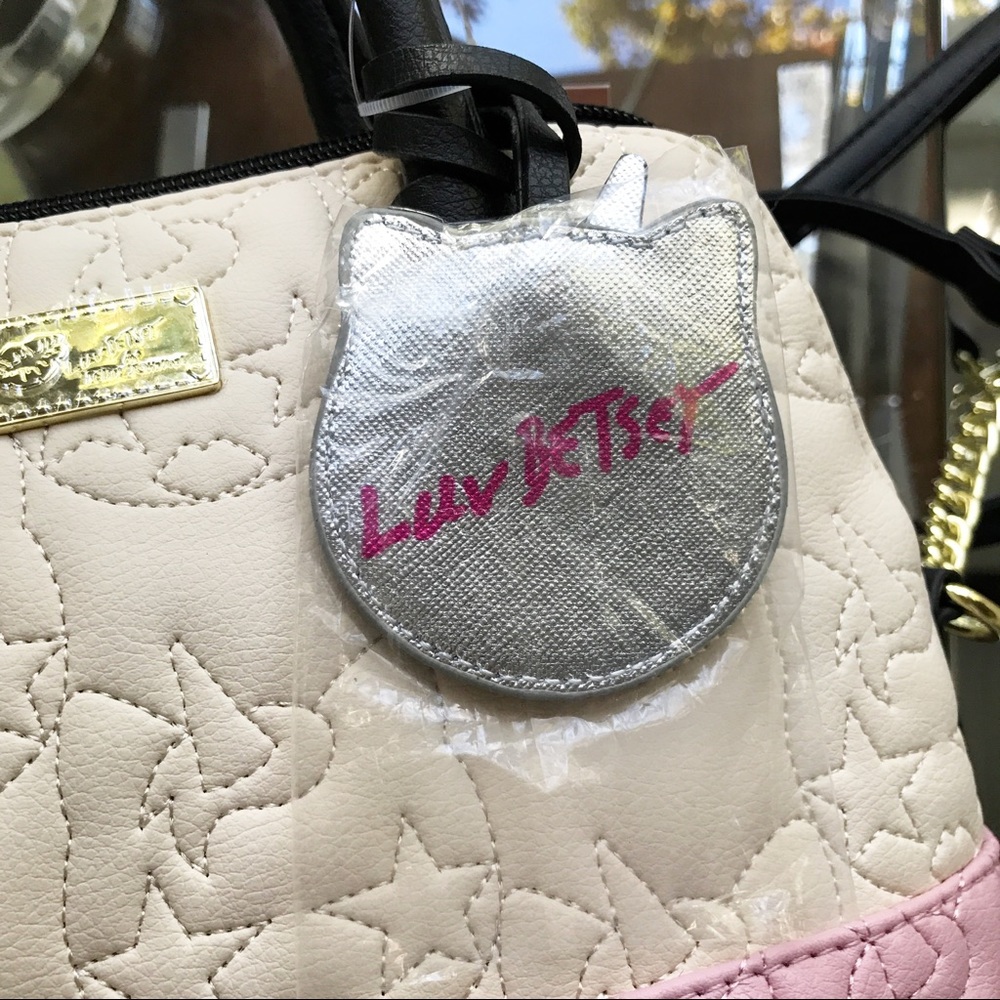 BETSEY JOHNSON Cream/Taupe Unicorn Kitty Bag! 🦄🐱 - Picture 5 of 8